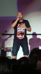 Filipino recording artist Quest performs in a Worship Generation tee